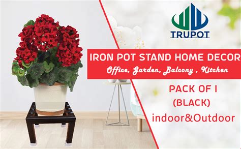 AMRON Iron Matka/Planter Pot Stand for Home Decor Office Garden Balcony ...