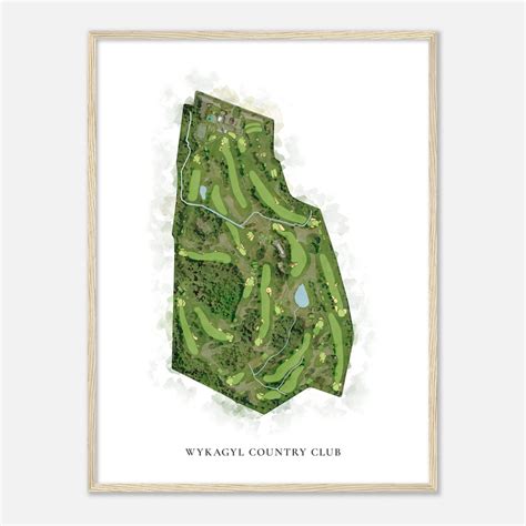 Wykagyl Country Club, New York - Classic Watercolor Map | Golfer Gift ...