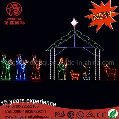 China Waterproof LED Christmas Nativity Scene Rope Light Motif for ...