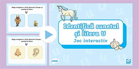 Identifică sunetul și litera U – Joc interactiv