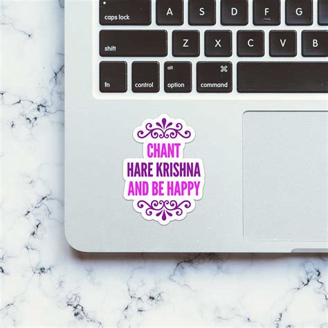 Chant Hare Krishna and be happy sticker – Inkyprinty.in