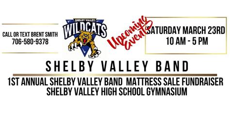 Shelby Valley Band Mattress Fundraiser, Shelby Valley High School ...