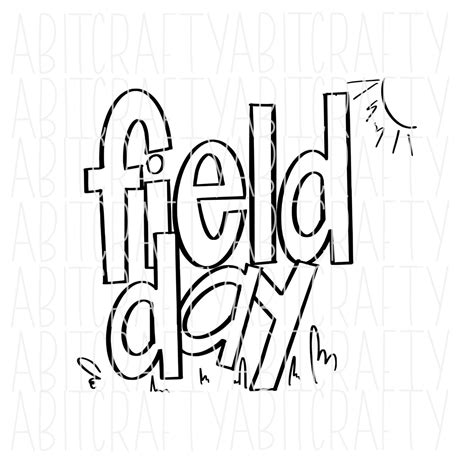 Field Day Clip Art Black And White