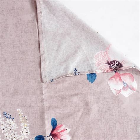 Buy SWAYAM Grand Opal Pink Floral Print Cotton Double Bedsheet Set ...