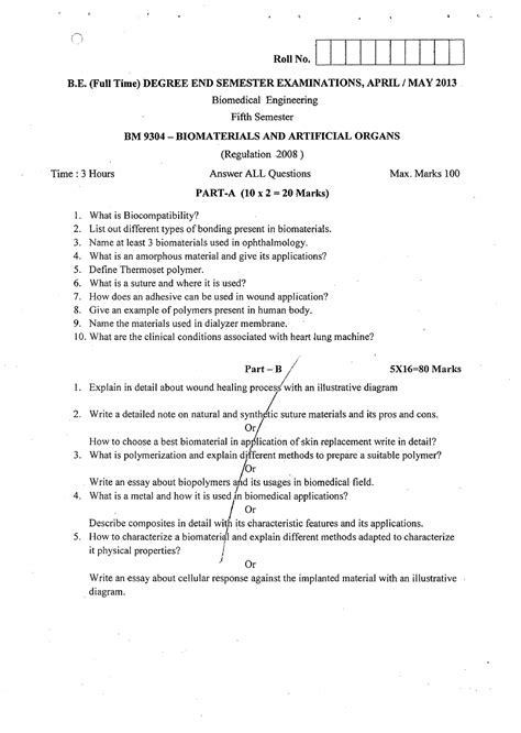 101110 402 - good - Roll No. B. (Full Time) D E G R E E END S E M E S T ...