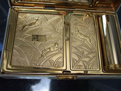 Opulent Mother of Pearl Crystal Encrusted Compact Evening Bag by Elgin ...