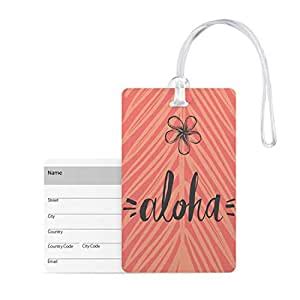 100yellow® Printed Luggage Tags, Bag Tag Travel Id Labels Tag for ...