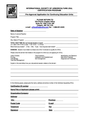 Image result for Isa CEU Form