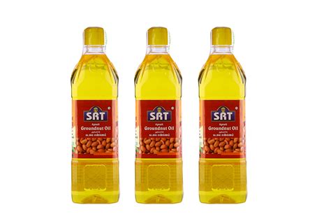SRT Agmark Groundnut Oil, 1 Litre, Pack of 3 : Amazon.in: Grocery ...