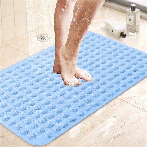 Buy Kuber Industries Floral PVC Bath Mat with Suction Cups - 26" x 14 ...