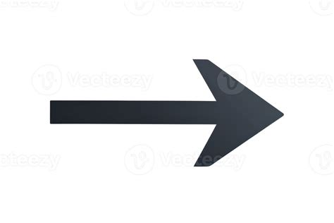 A black arrow pointing to the right. The arrow is long and thin. It is ...