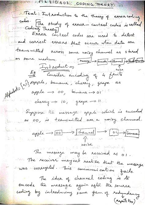 Coding notes 1 - M.Sc.Mathematics - Studocu