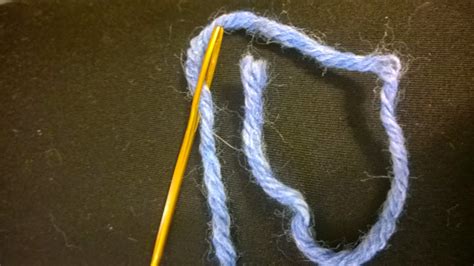 Image result for How to Thread a Needle Point Needle Using Yarn