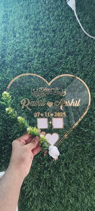 inventoo Personalized Acrylic Couple Thumb Impression Gift 12 inch ...