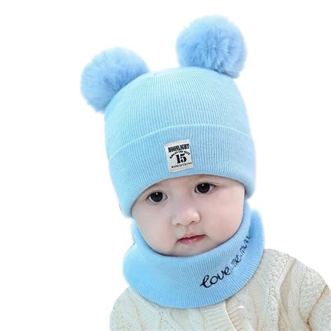 Buy TopiBaaz Baby Boys Girls Knit Woolen Hat Cap Neck Scarf Soft Wool ...
