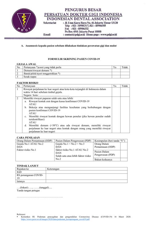 formulir skrining bpjs kesehatan