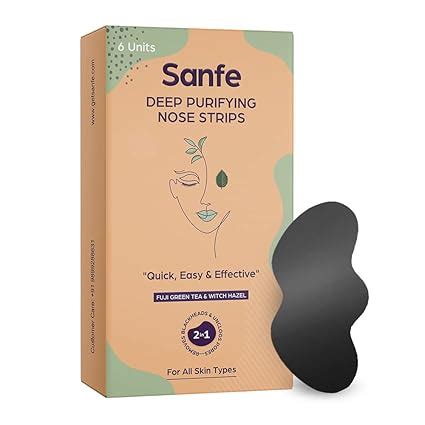 Sanfe Deep Purifying Nose Strips for Women - Pack of 6 with Fuji Green ...