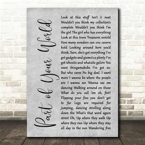 Little Mermaid Part Of Your World Lyrics
