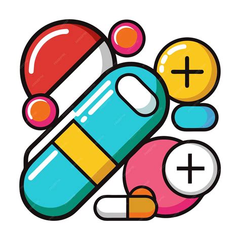 Pills clip art and Vector Design With a White Background | Premium AI ...