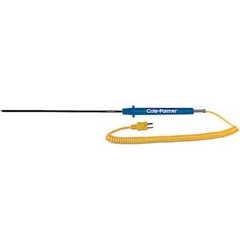 Cole-Parmer Type-K, E x tra-Long PFA Coated Probe, Mini-Connector, 10 ...