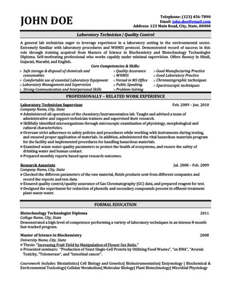 Biotechnology Resume Examples 的图像结果