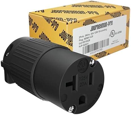 Journeyman-Pro - 520CV 20 Amp 2500W 120-125V NEMA 5-20R Female Plug End ...