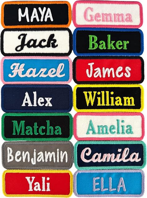 Wildflower Embroidery Custom Name Patch Personalized Tag - For ...