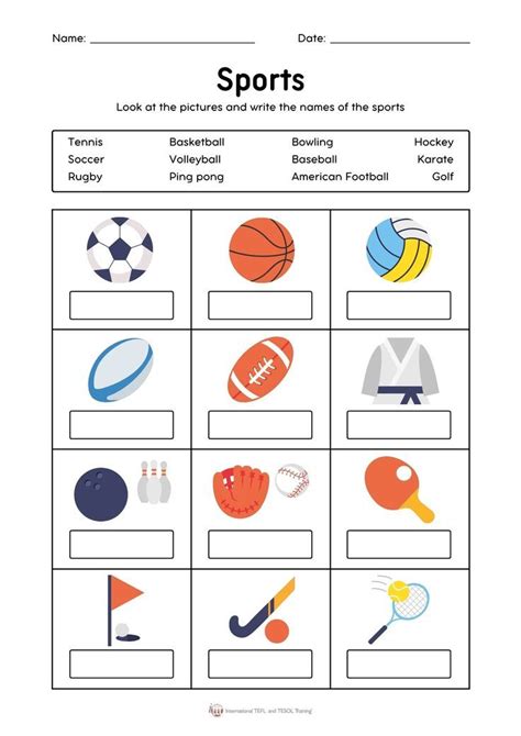 Playing Sports Worksheet 的图像结果