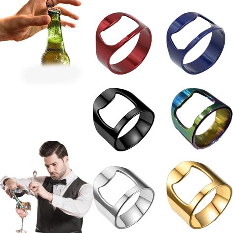 Amazon.com: Bartender Ring, Bartender Ring Bottle Opener, Stainless ...