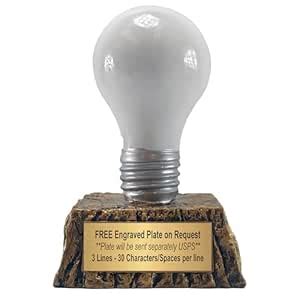 Decade Awards Light Bulb Trophy, White - Great Idea Award - 6 Inch Tall ...