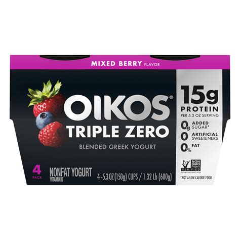 Oikos Triple Zero Mixed Berry Nutrition Facts | Besto Blog