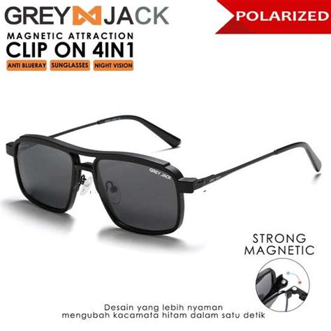 Jual GREY JACK Kacamata Clip on anti radiasi pria dan wanita 2063 ...