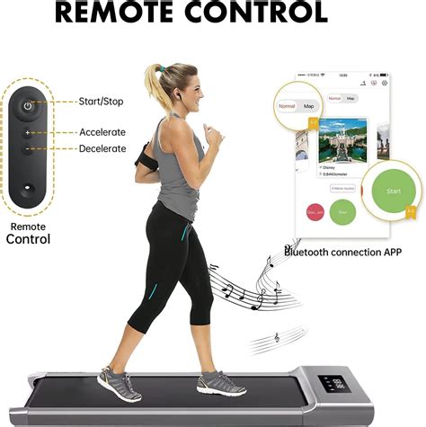 Buy wowsubli Under Desk Electric Treadmill Quiet Walking Pad with Blue ...