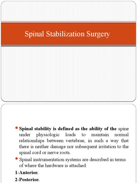Image result for Spinal Stabilization Recovery
