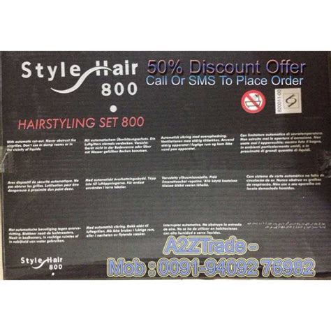 Style Hair 800-Hair Styling Set 800-Professional Hair Dressing Tools ...
