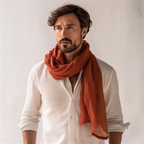 Mens Scarf Scarves for Men Linen Men Scarf Extra Long Men Scarf ...