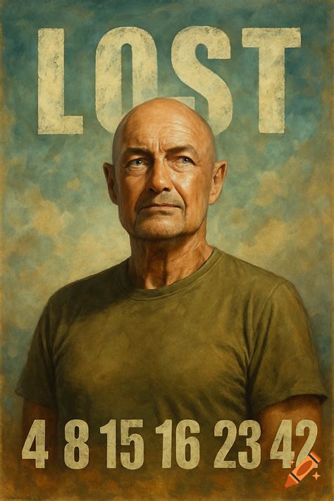 Painted tribute poster for LOST featuring John Locke, the show title ...