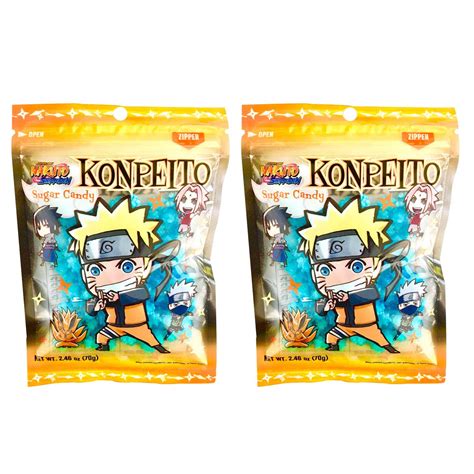 Buy Naruto Shippudem Konpeito Japanese Sugar Candy 2.46oz 70g Cider, 2 ...