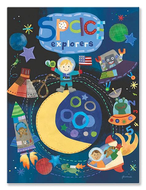 Oopsy Daisy Canvas Wall Art Space Explorers by Jill McDonald, 18 by 24 ...