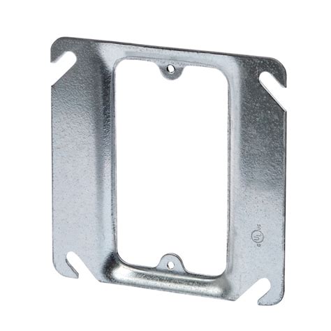 Hubbell RACO 1-Gang Square Gray Metal Electrical Box Cover 8771 at ...
