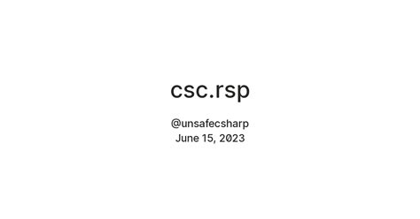 csc.rsp — Teletype