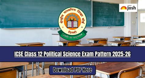 ICSE Class 12 Political Science Exam Pattern 2025-26: Paper Pattern ...