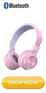 iClever BTH13 Bluetooth Kids Headphones with Mic, Over Ear Headphone ...