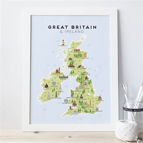 Great Britain & Ireland Map - Worksheets Library