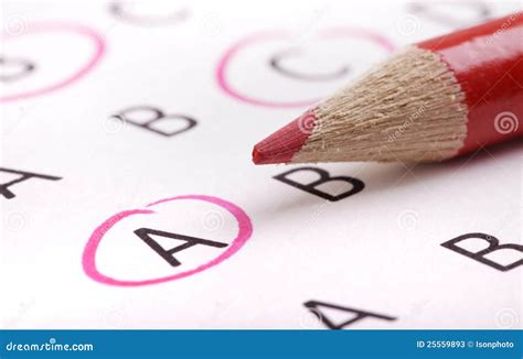Questionnaire with pencil stock image. Image of examination - 25559893