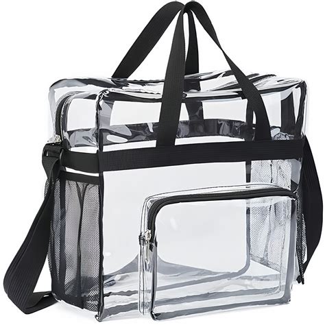 BKSDUEH Clear Tote Bags, Stadium Approved Heavy Duty Travel Bags, Large ...