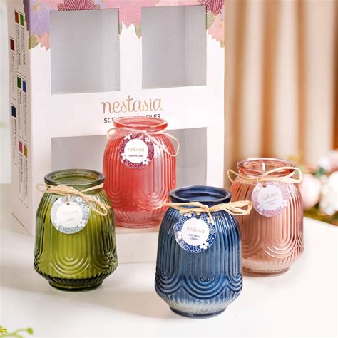 Cosy Glow Set Of 4 Fragrant Candles Online - Premium Candle | Nestasia
