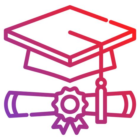 Graduation cap Generic gradient outline icon | Freepik