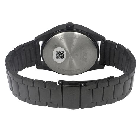 Helix By Timex Black Round Analog Stainless Steel Watch Men -TW031HG22