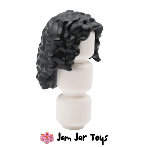 LEGO Mother Gothel Black Long Tousled Hair, Centre Parting. FPH142